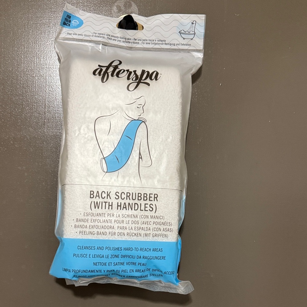 White Back Scrubber with Handles